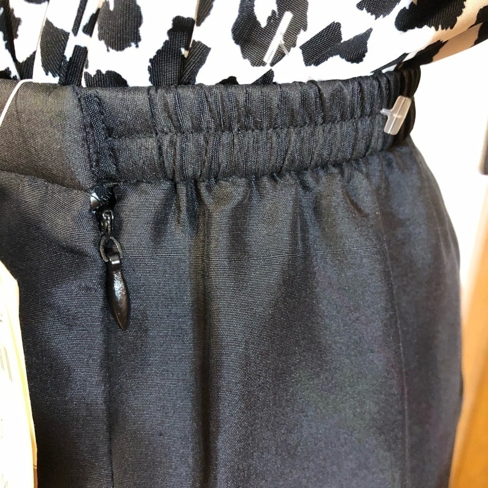 COLDWATER CREEK BLACK SILK HIGH WAIST PANTS - Picture 5 of 6